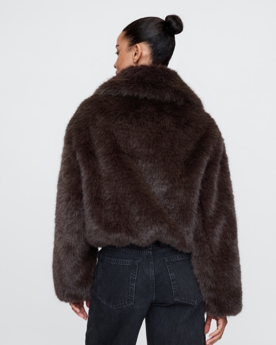Faux Fur Coat by Gap - Pickle