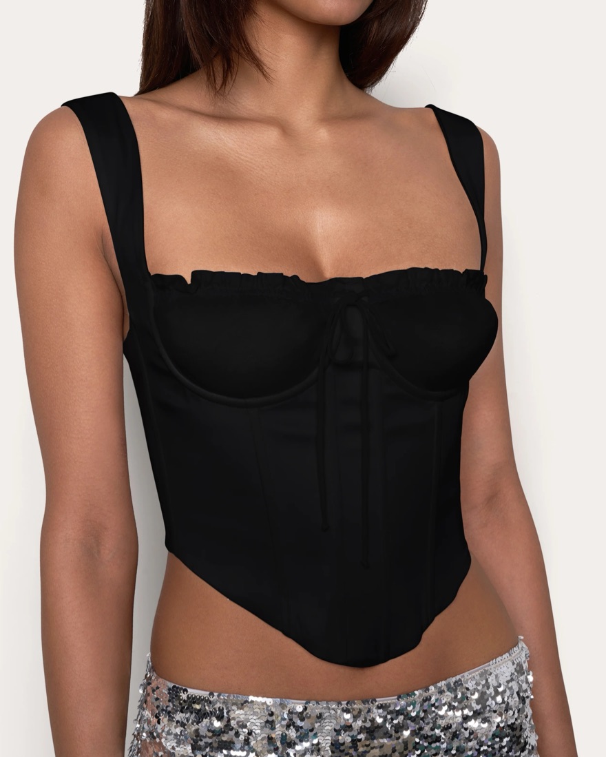 Guizio Ruched Cup Bustier 🖤 by Danielle Guizio - Pickle