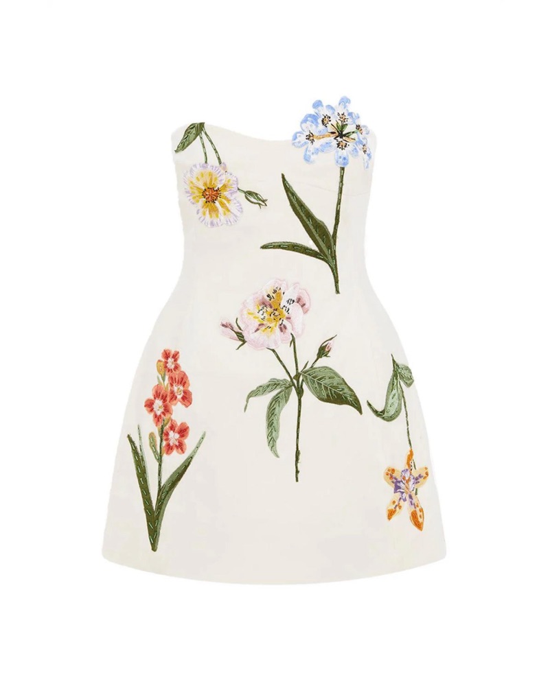 Leo Lin Rosario Velvet Mini Dress by Leo Lin - Pickle