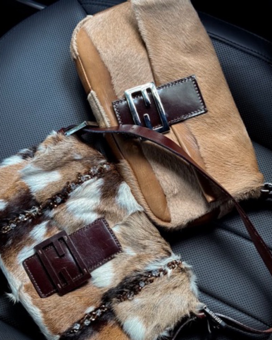 Fendi Western Fur Baguette by Fendi - Pickle