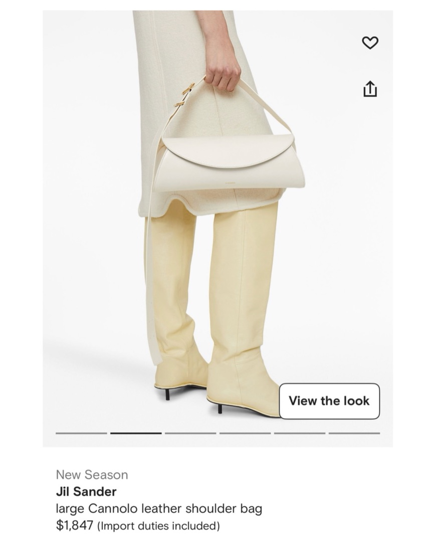 正規品　Jill sander leather bag cannolo JIL SANDER Cannolo leather shoulder bag | NET-A-PORTER