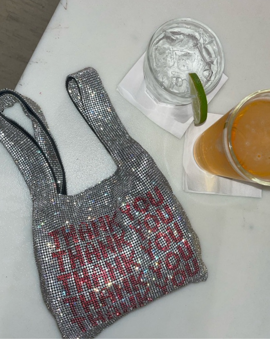 Alexander Wang Thank You Crystal Bag by ALEXANDER WANG - Pickle
