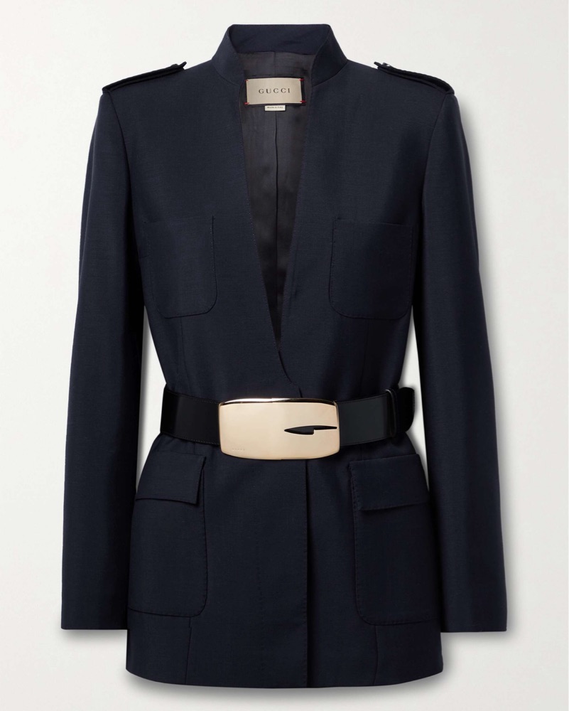 ノ*ブ様 GUCCI GIACCA-JAKE テーラード ジャケット ミケーレ期 GUCCI テーラードジャケット Stretch Viscose Jacket 紺ブレザー