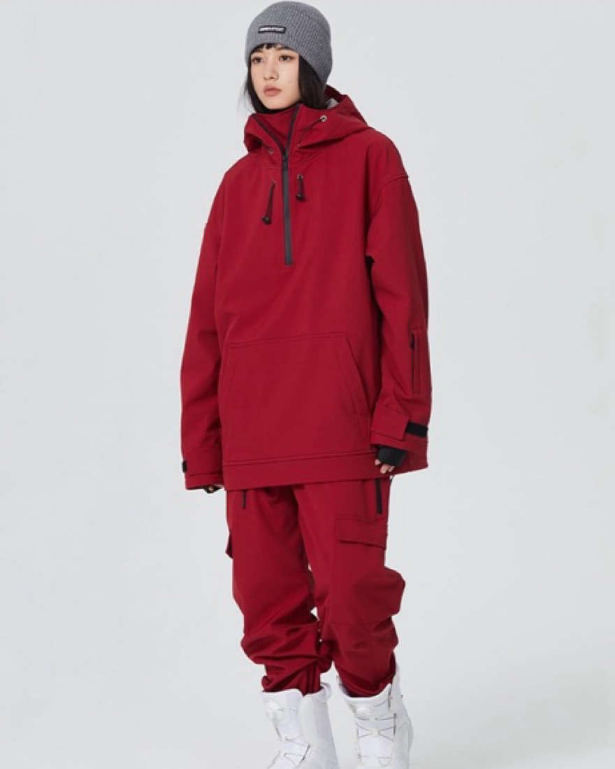 Red Snow Suit Set by Riuiyele - Pickle