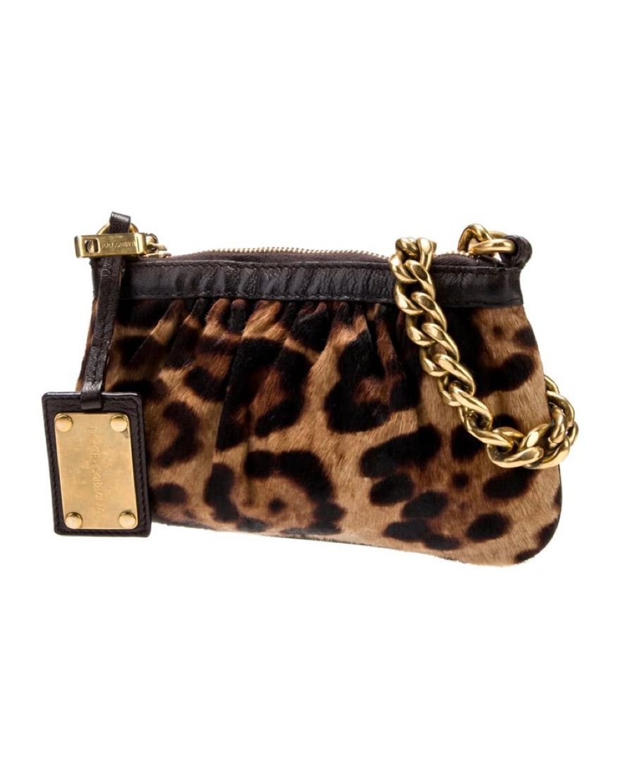【超希少✨️ DOLCE&GABBANA】 ハラコ レオパード ゴールド ベルト Dolce & Gabbana Cheetah Shoulder Bag by Dolce + Gabbana - Pickle