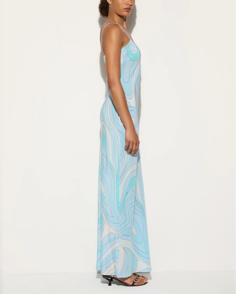 Pucci Light Blue Silk Slip Dress by Pucci - Pickle