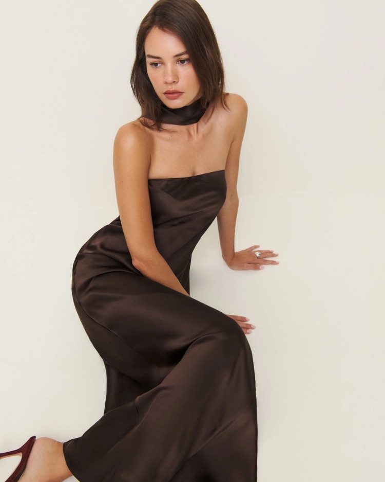 Reformation | Oren Silk Dress | Pickle