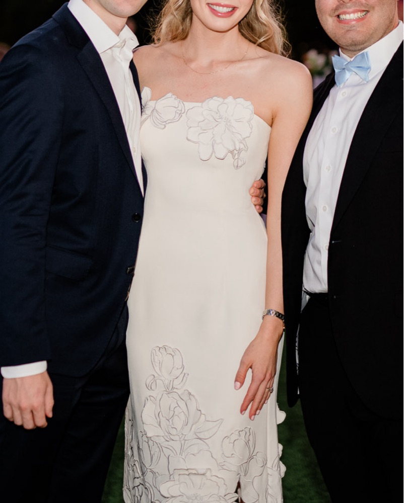 Leo Lin White Floral Applique Dress by Leo Lin - Pickle