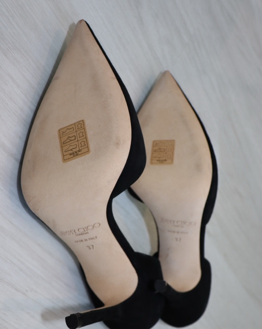 Jimmy Choo Black Crystal D'ORSAY 100 by Jimmy Choo - Pickle