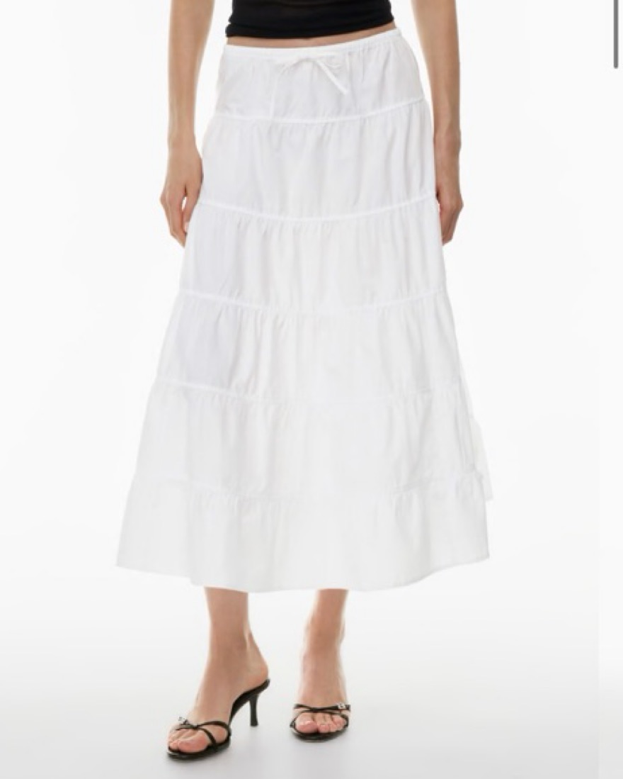 Aritzia Wilfred Bouquet Linen Skirt by Aritzia - Pickle
