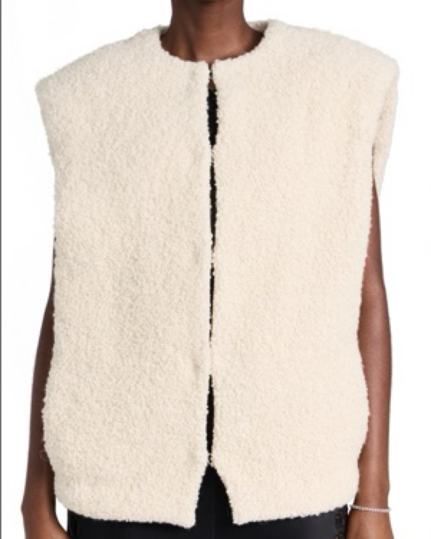 【Yua...さん専用】elu. Back yoke double gilet Back yoke double gilet MARIE (tweed)-Black | elu