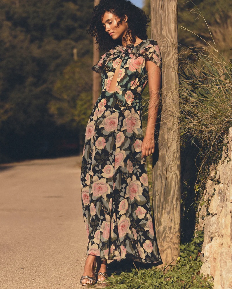 【トト】アメリUPPER EMBROIDERY FLARE DRESS Embroidered Jacquard Flared Midi Dress | Erdem.com – ERDEM