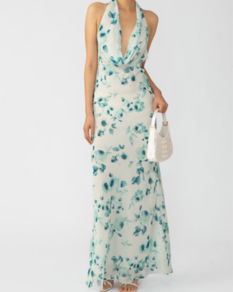 Sau Lee Mya Dress In Mint Muti by Sau Lee - Pickle