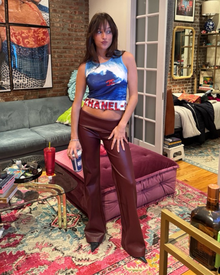 Khy Merlot Fold Over Leather Pants by Khy - Pickle