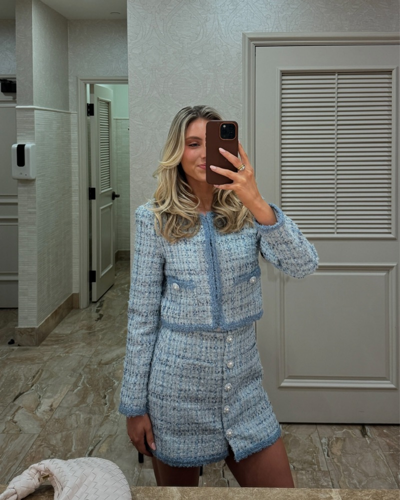 Blue Tweed Set by Astr The Label - Pickle