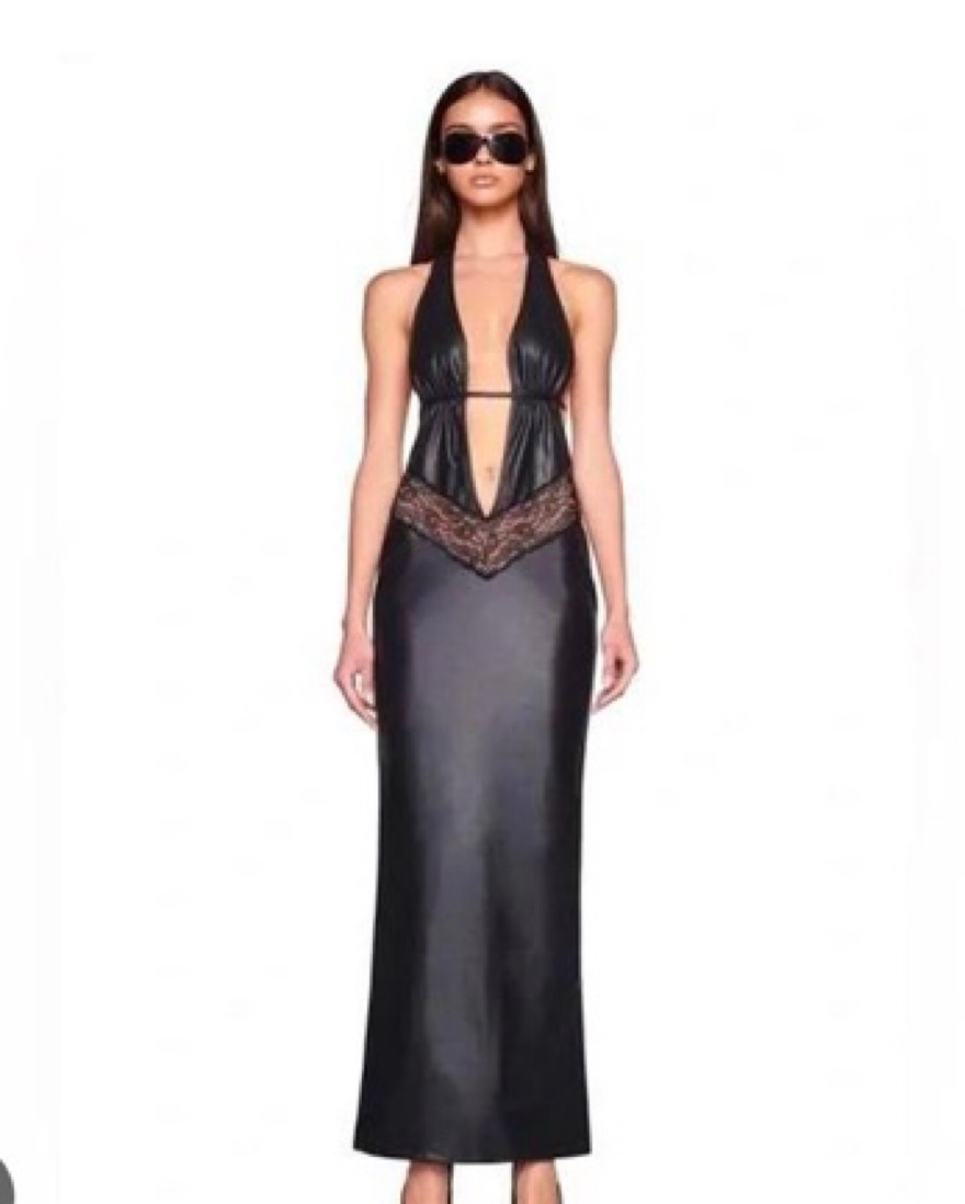 Leather And Lace I.AM.GIA Dress by I AM GIA - Pickle