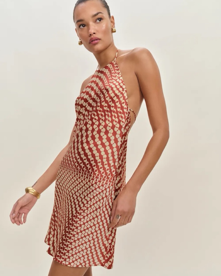 Reformation Jennis Silk Dress In Mambo by Reformation - Pickle