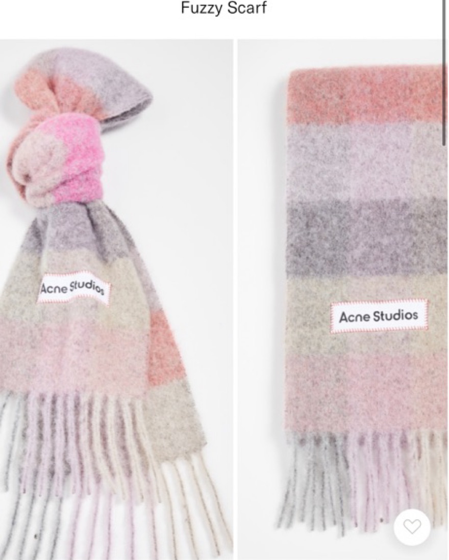 Acne studios Pink Fuzzy Scarf by Acne Studios - Pickle