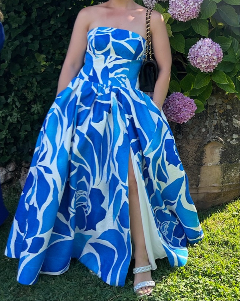 Milly Dream Rose Jacquard Ballgown by Milly - Pickle