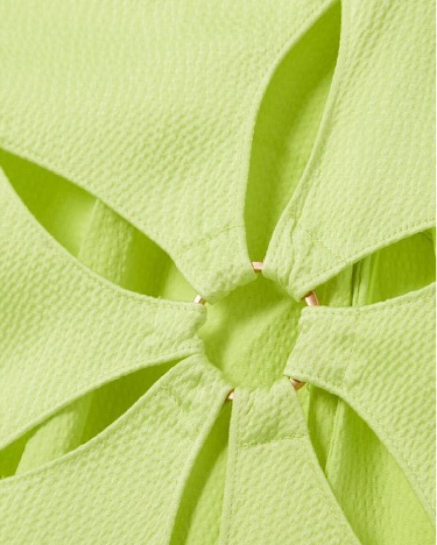 Cult Gaia Lime Green Flower Cut Out Midi by Cult Gaia - Pickle