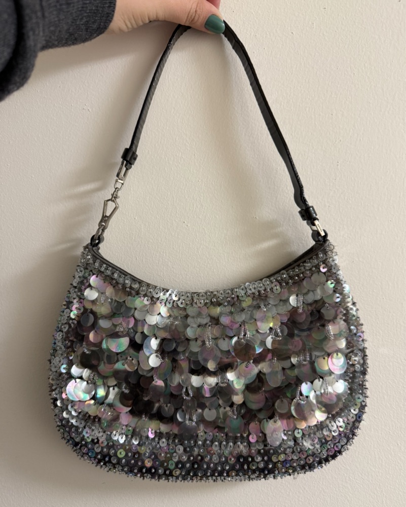 Vintage Prada Raso Sequin Shoulder Bag by Prada - Pickle