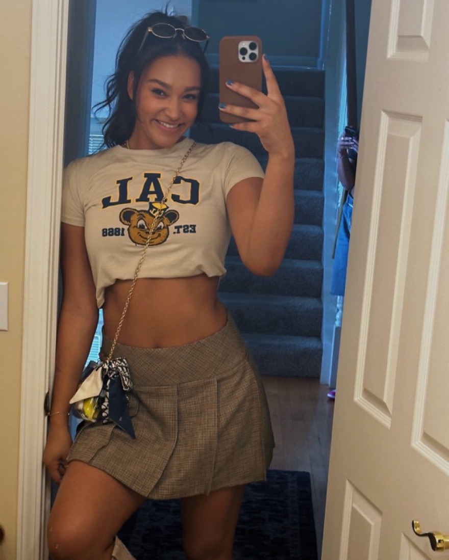 SANDRO Pleated Micro Houndstooth Skirt by Sandro - Pickle