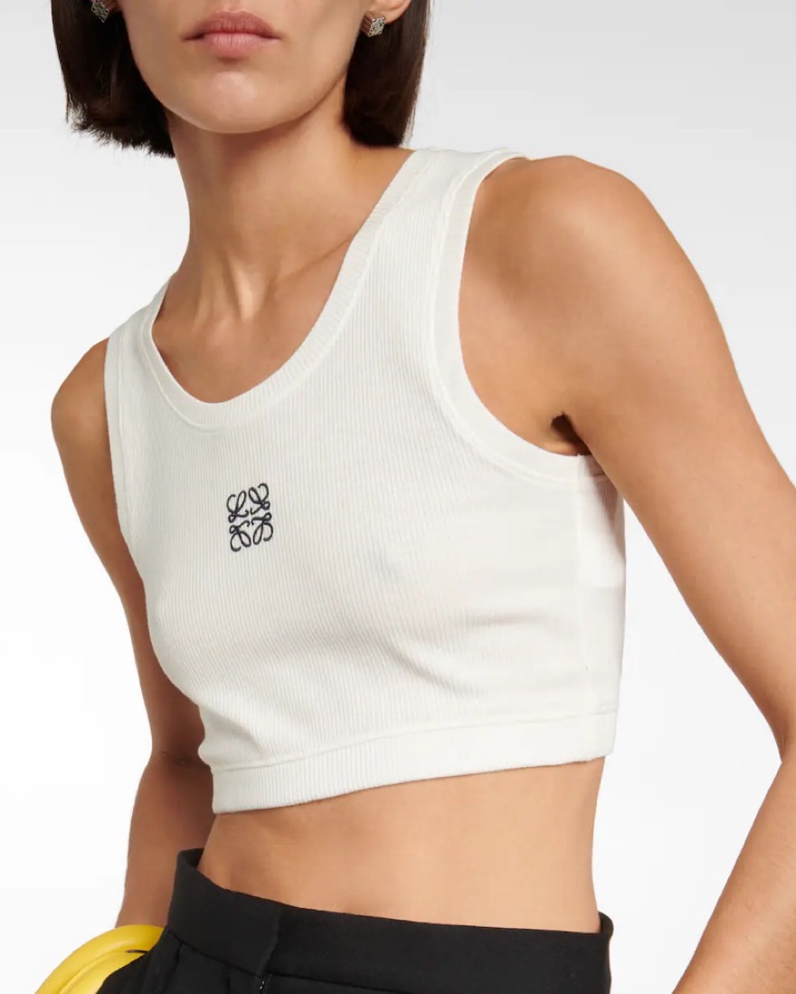 トップス loewe 24ss anagram tanktop Loewe Anagram Tank Top in Grey Melange | FWRD
