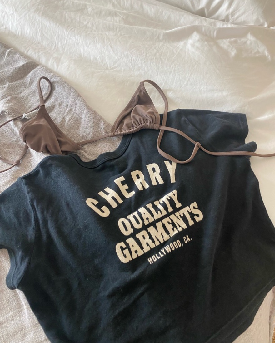 Cherry LA Crop Tshirt by Cherry Los Angeles - Pickle