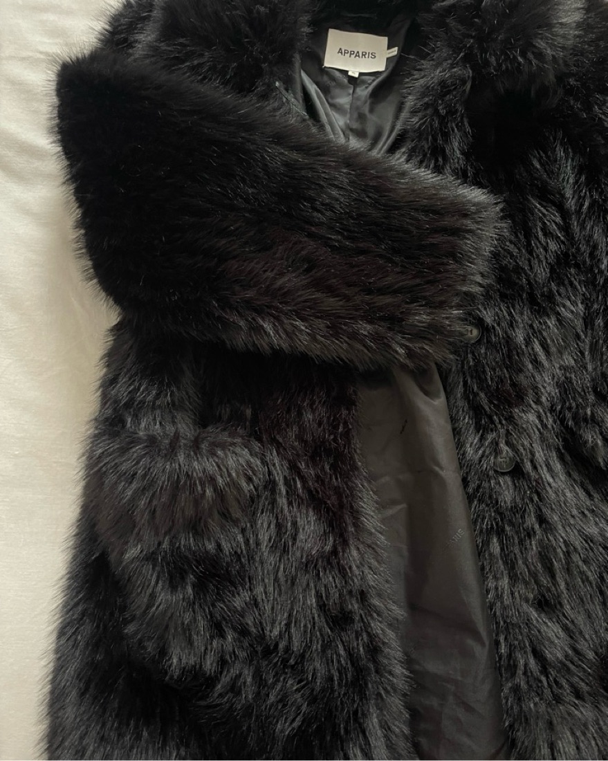 Apparis Pamela Fur Coat by APPARIS - Pickle