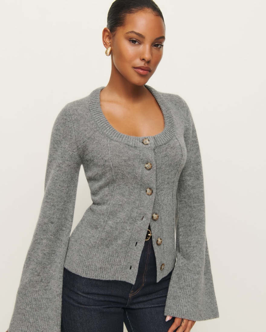 Reformation カシミヤ 100% カーディガン グレー Reformation カシミヤ 100% カーディガン グレー - メルカリ