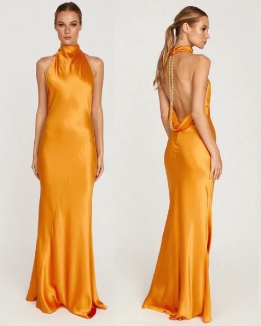 Orange Sau Lee Calypso Dress by Sau Lee - Pickle