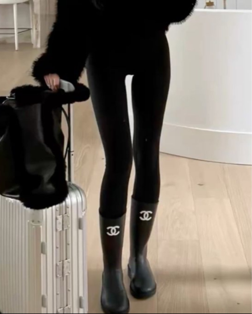 Chanel Rain Boots by Chanel - Pickle