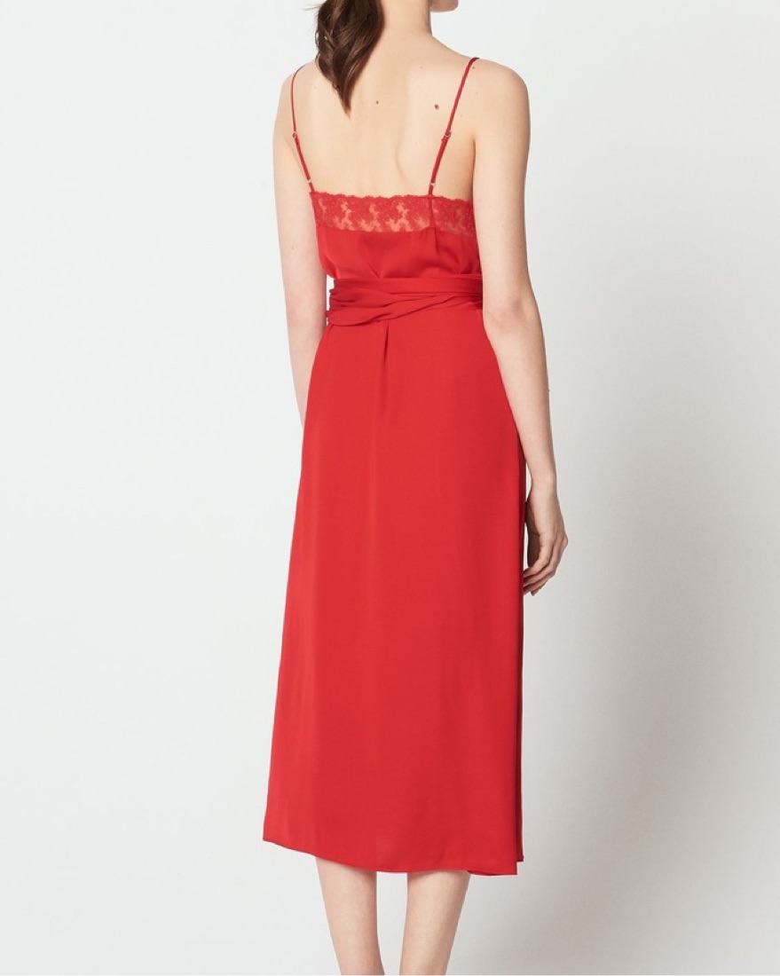Red Silk Sandro Dress by Sandro - Pickle