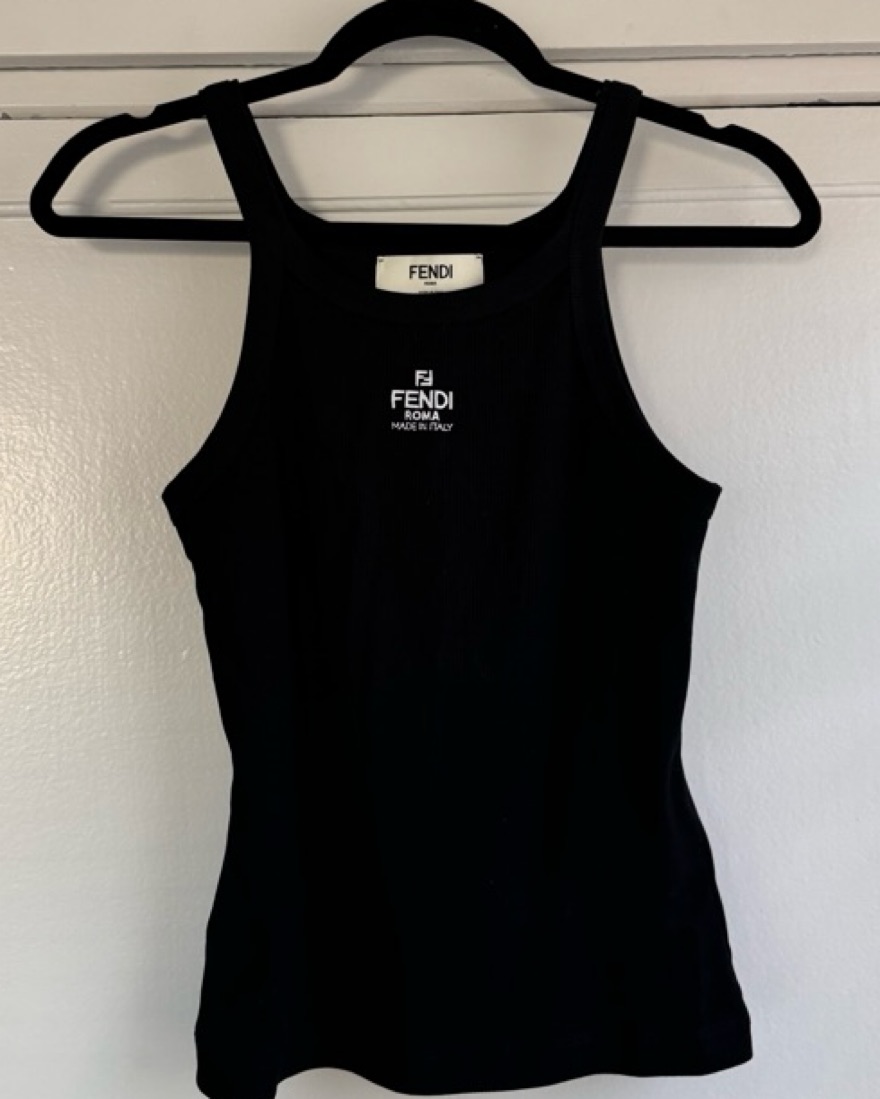 Fendi Black Logo Tank by Fendi - Pickle