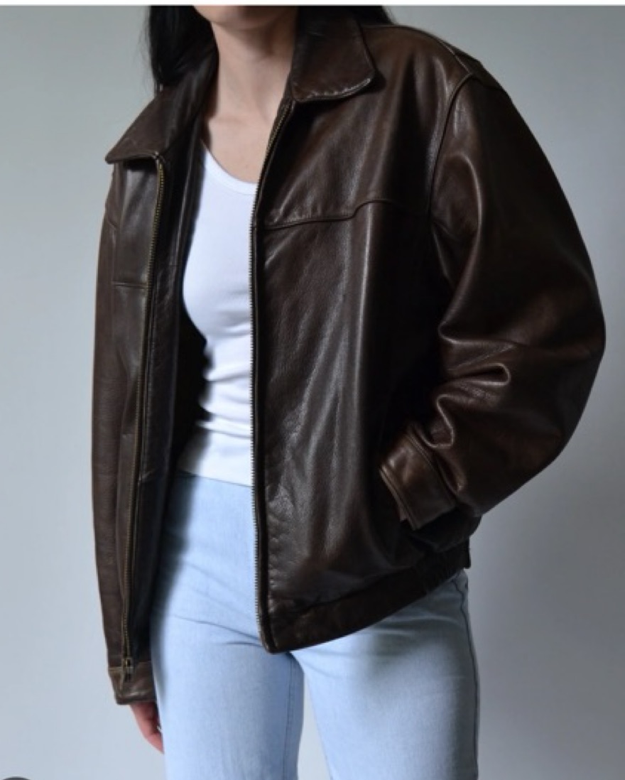 Marc Jacobs Brown Leather Jacket by Marc Jacobs - Pickle