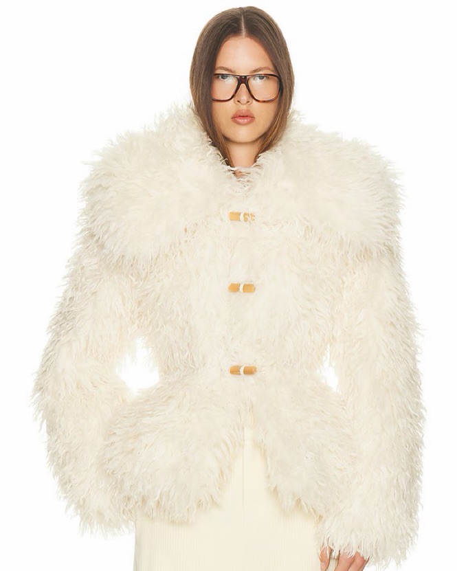 Helsa Luxuriously Fluffy Faux Fur Coat by Helsa - Pickle
