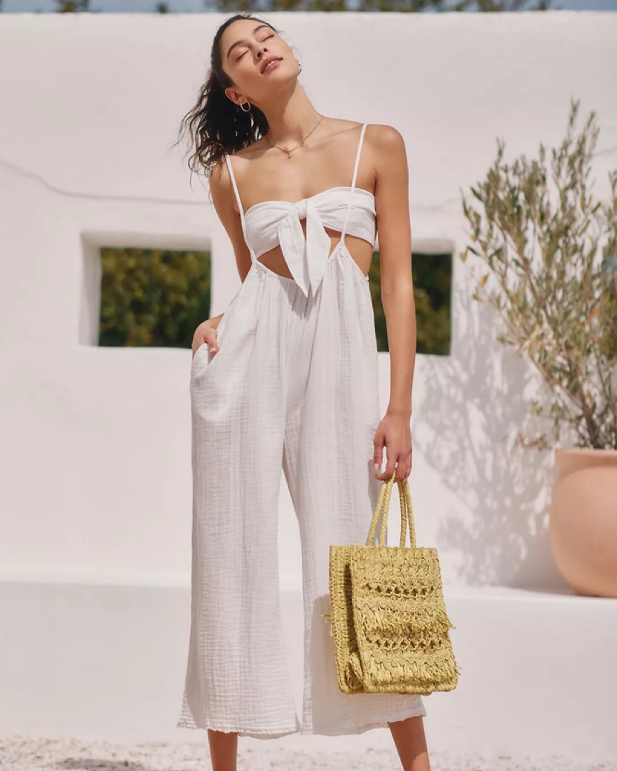The Wrenley Suspender Pant Set by Anthropologie - Pickle