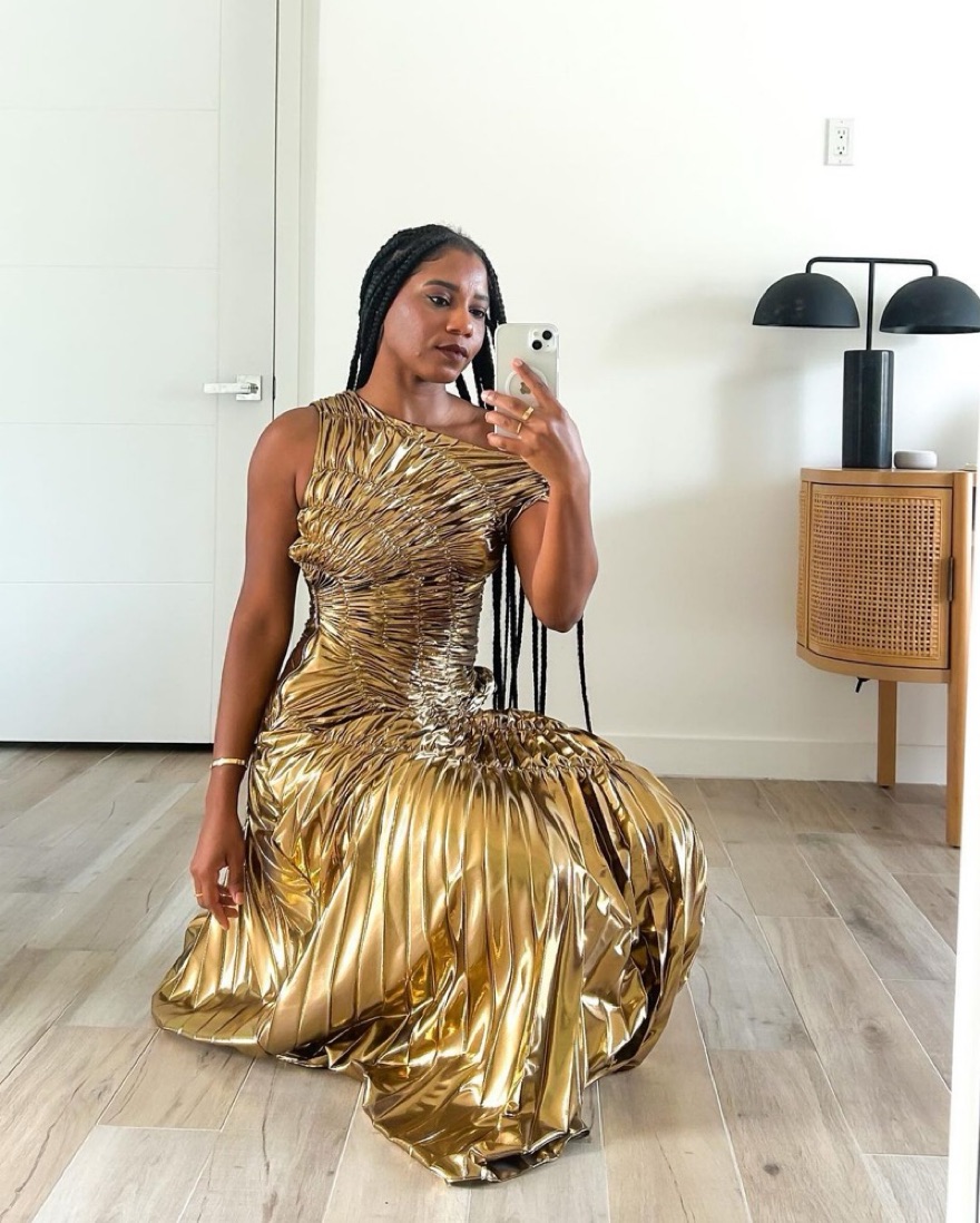 Georgia Hardinge Fossil Dress by Georgia Hardinge - Pickle