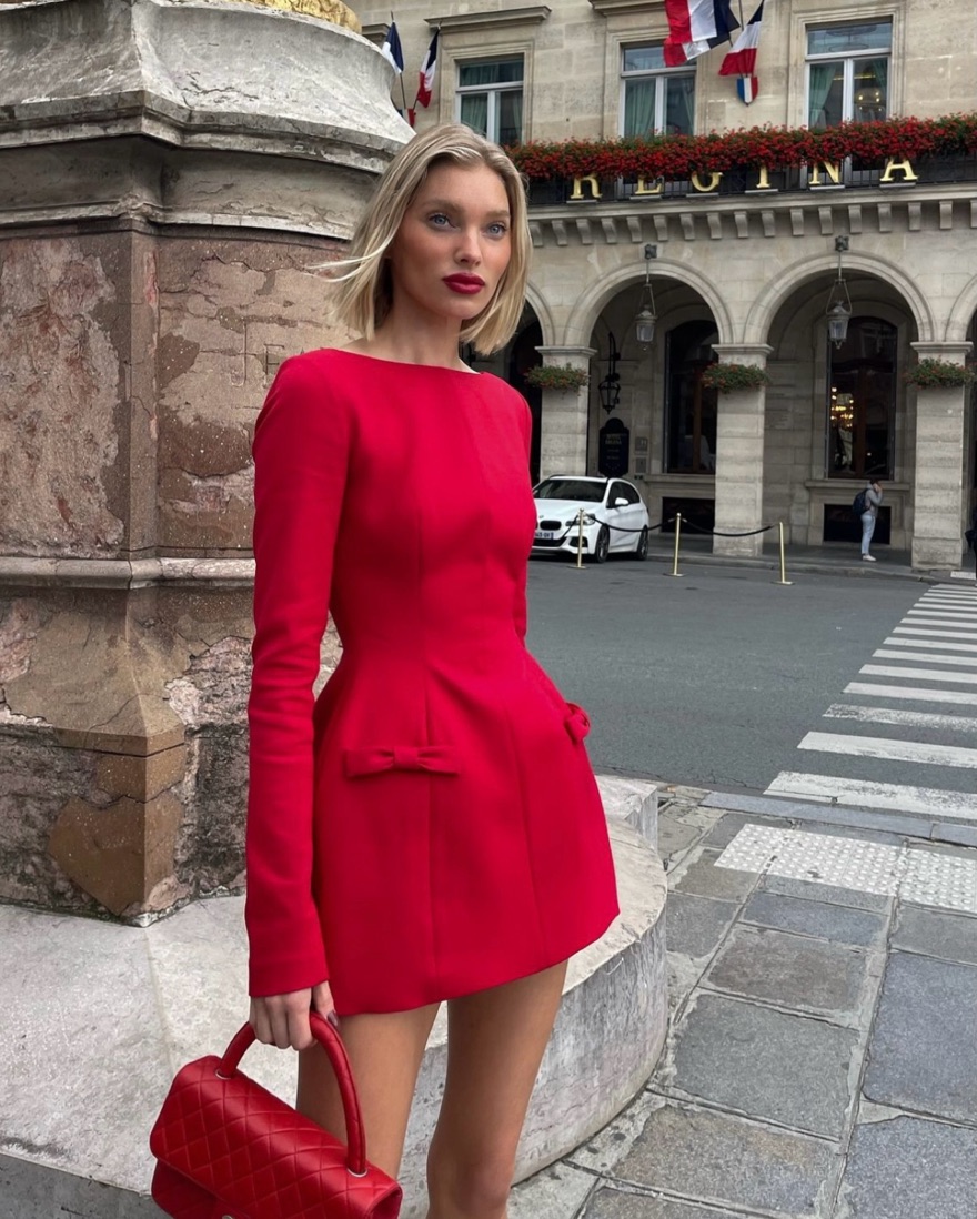 ❤️Helsa Red Long Parasol Mini Dress by Helsa - Pickle