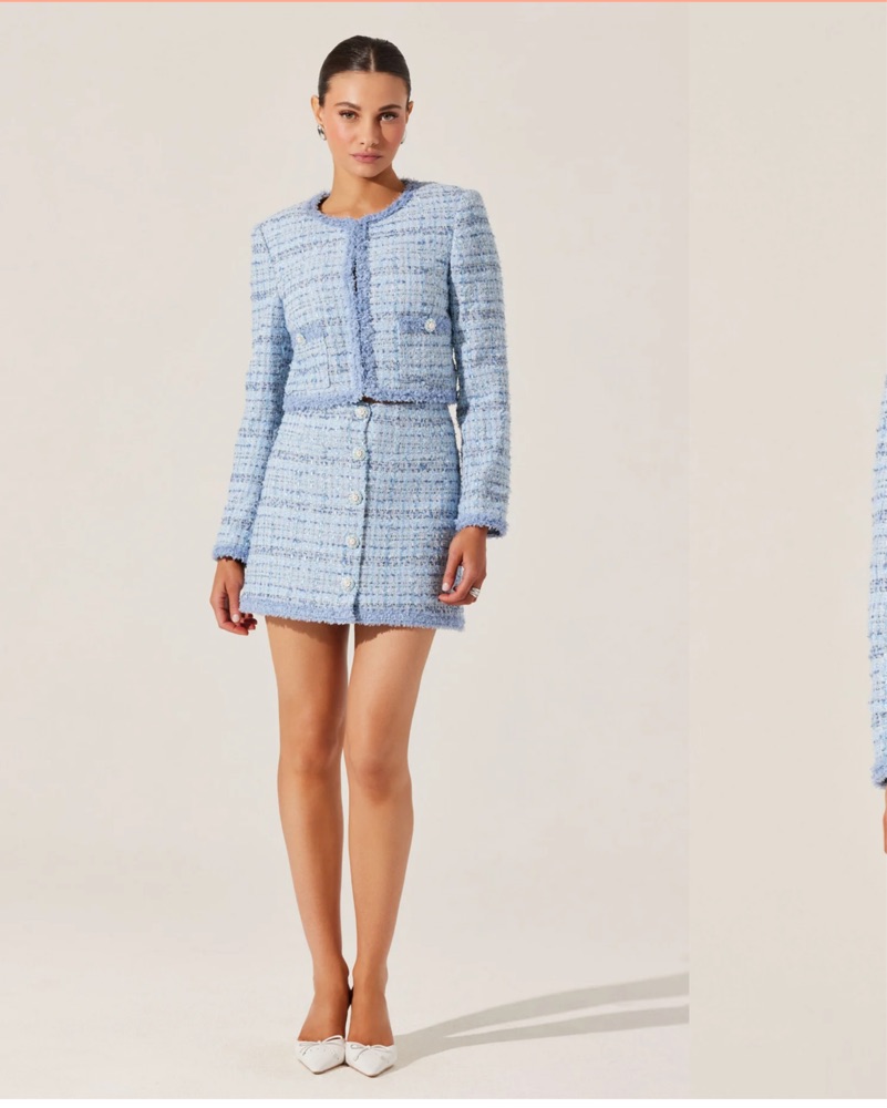 Blue Tweed Set by Astr The Label - Pickle
