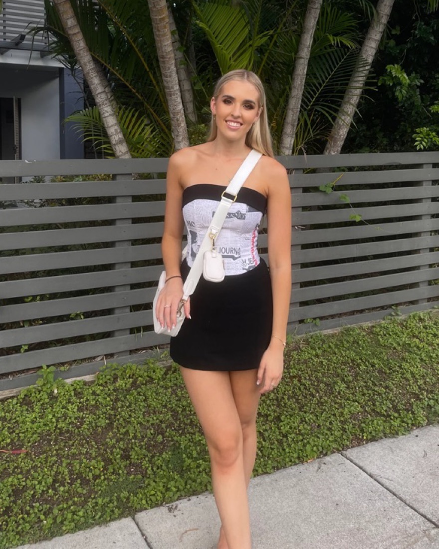 With Jean Newspaper Carla Corset Top by With Jean - Pickle