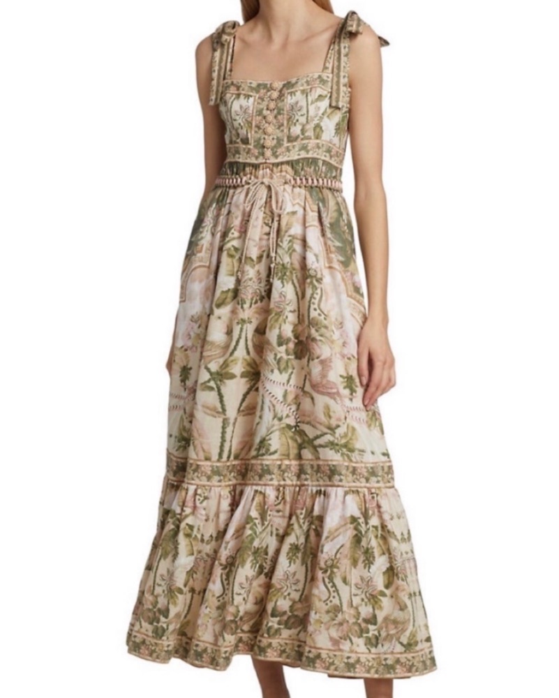 Zimmermann Lyre Linen Dress by Zimmermann - Pickle