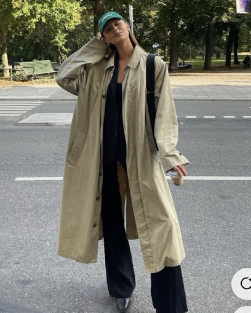 Studio Tomboy Oversized Trench Coat by Studio Tomboy - Pickle