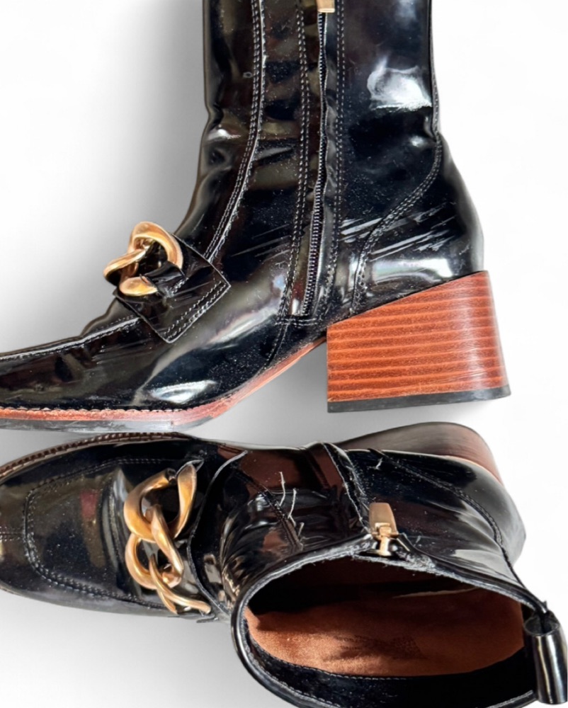 Steve Madden Patent Leather Ankle Boots by Steve Madden - Pickle