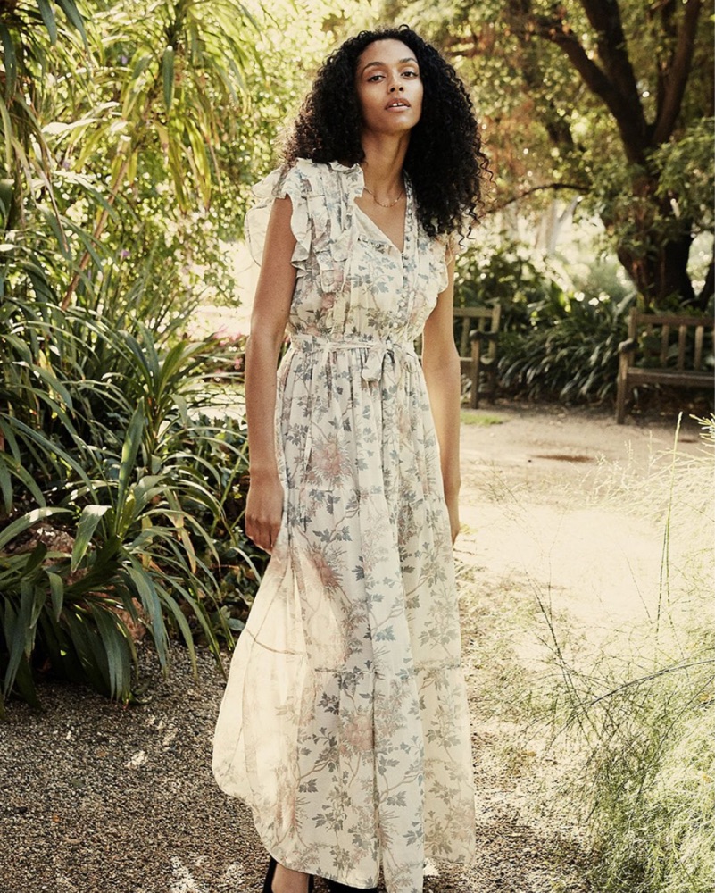 Doen Carnation Dress In Salt Summer by Doen - Pickle