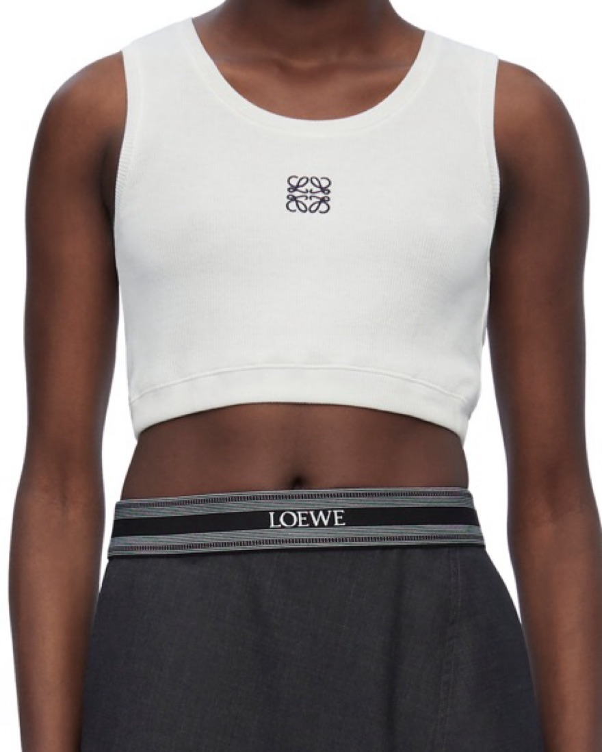 LOEWE Anagram Cropped Tank by Loewe - Pickle
