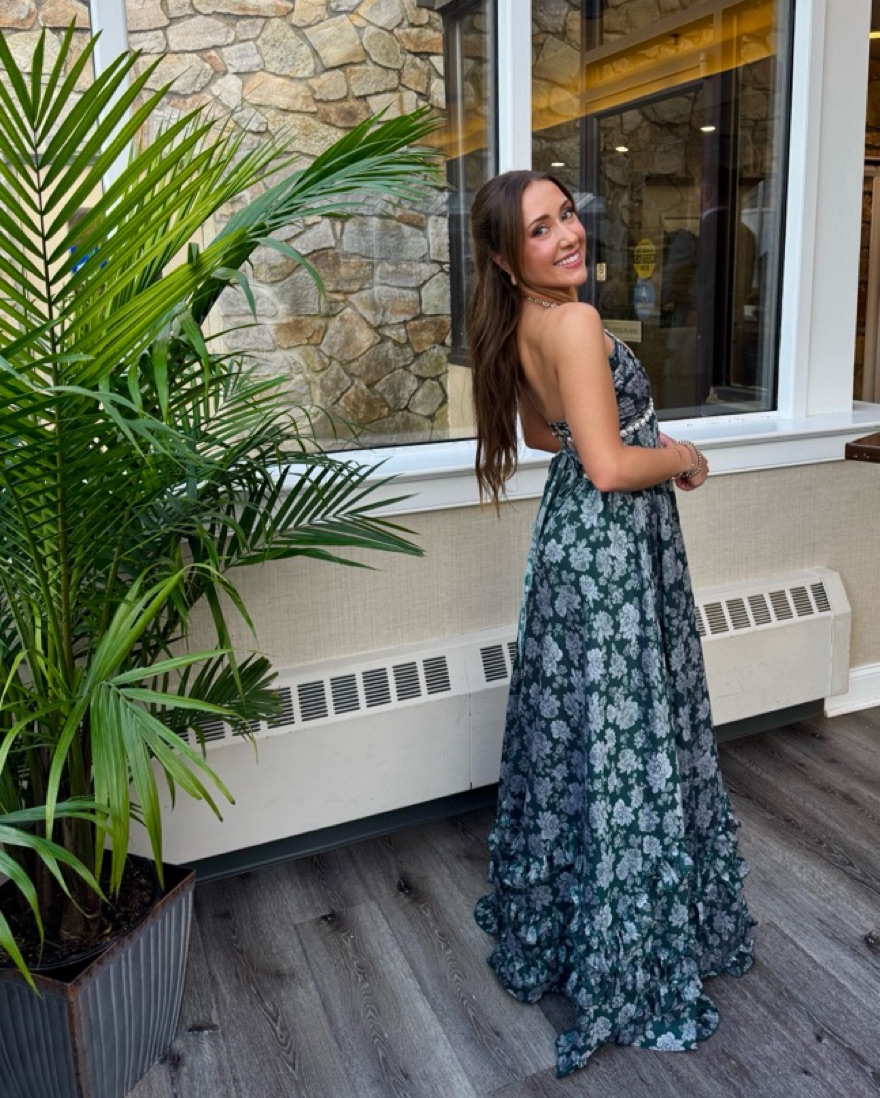 The Scarlette Dress in Emerald Peony by V Chapman - Pickle