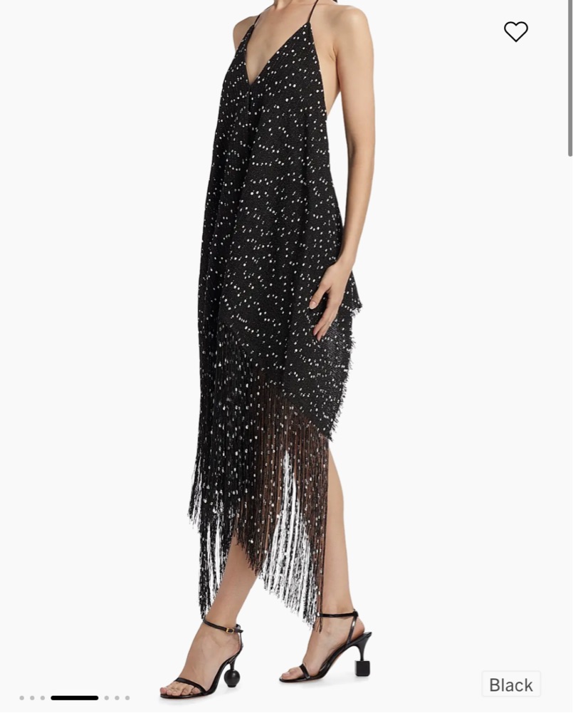Jacquemus La Riviera Fringe Halter Dress by Jacquemus - Pickle