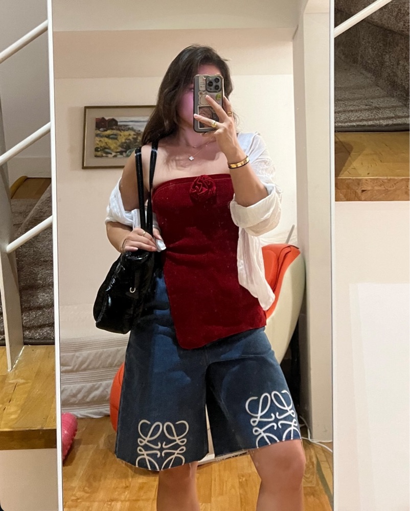 Loewe Anagram Denim Shorts by Loewe - Pickle