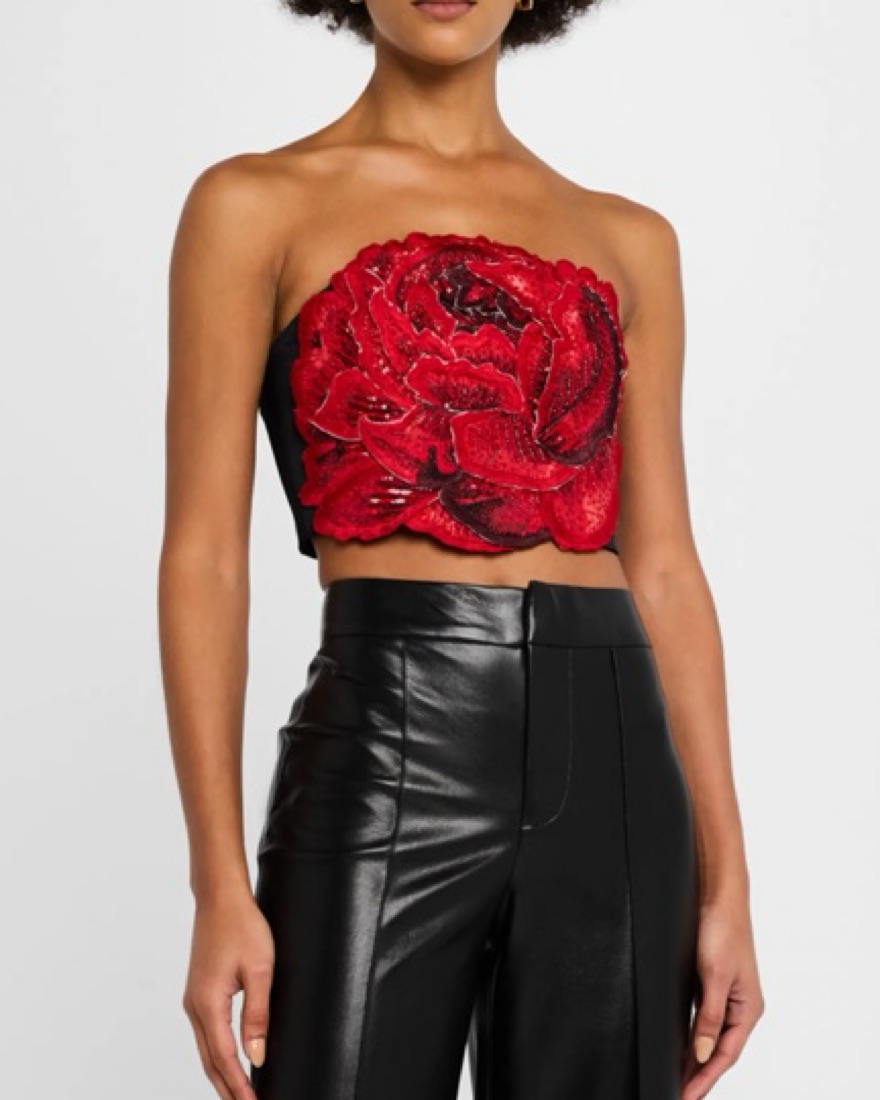 Rose Crop Top by Alice & Olivia - Pickle